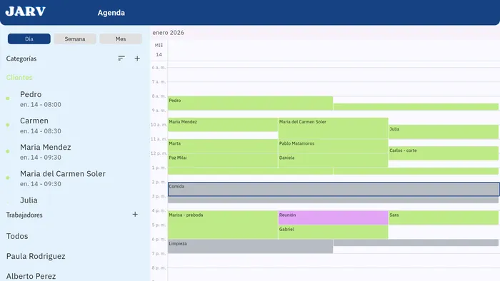 Calendario Servicios