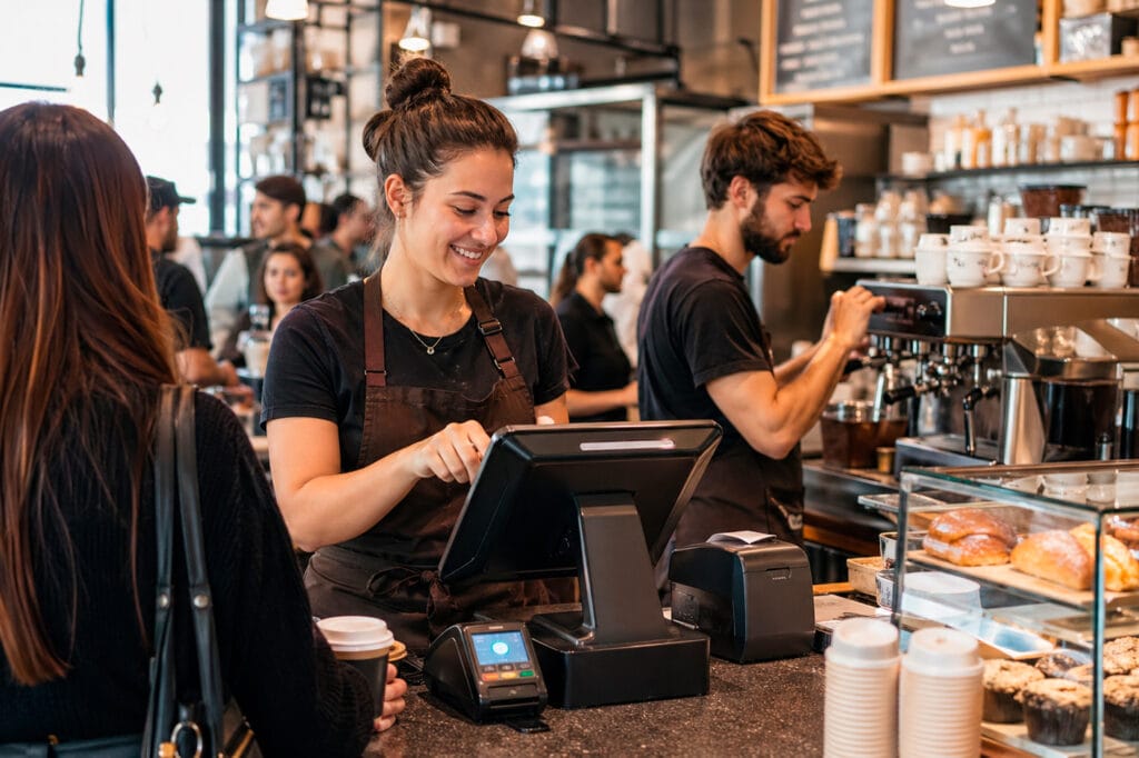 Imagen de TPV cafetería en horas punta